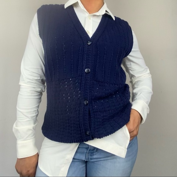 Vintage Jantzen Royal Blue Sweater Vest - Picture 3 of 7